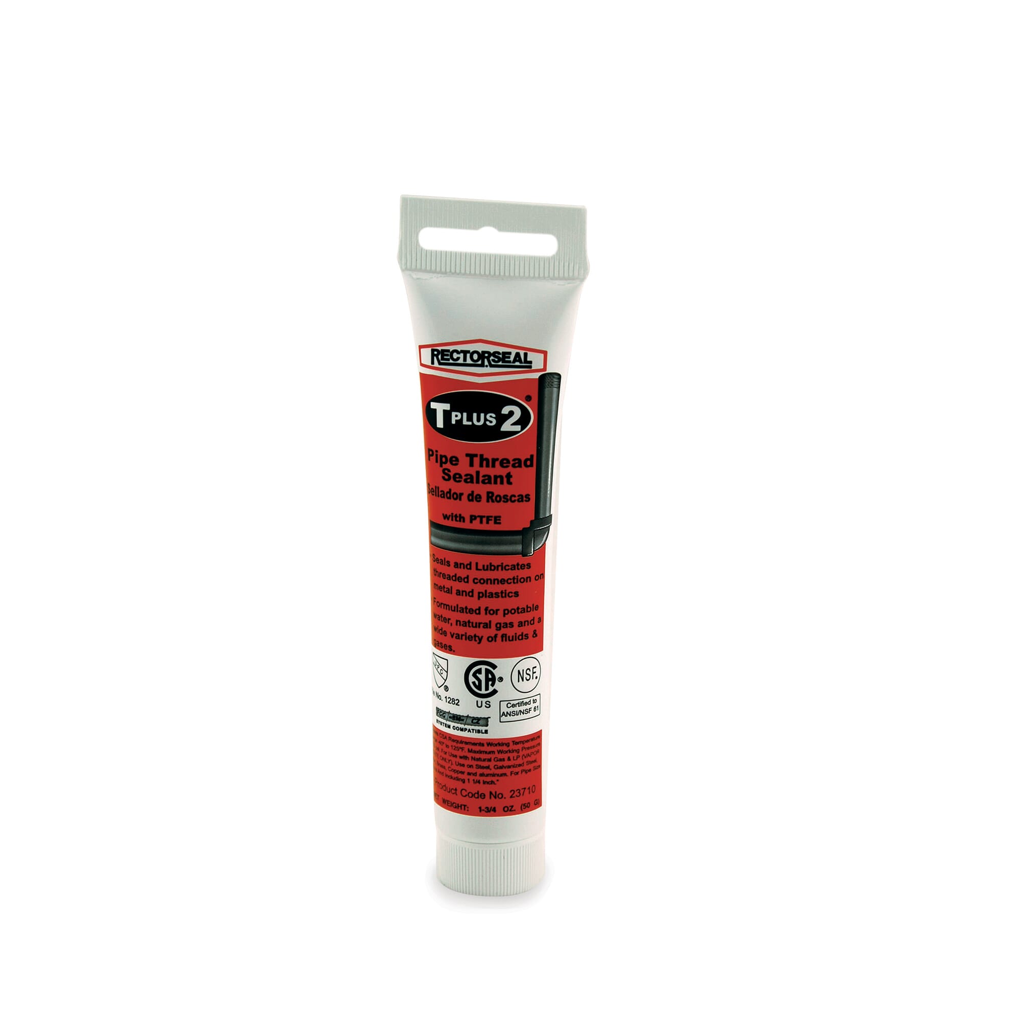 RectorSeal® T Plus 2® 23710 Multi-Purpose Pipe Thread Sealant, 1.75 oz Tube, White